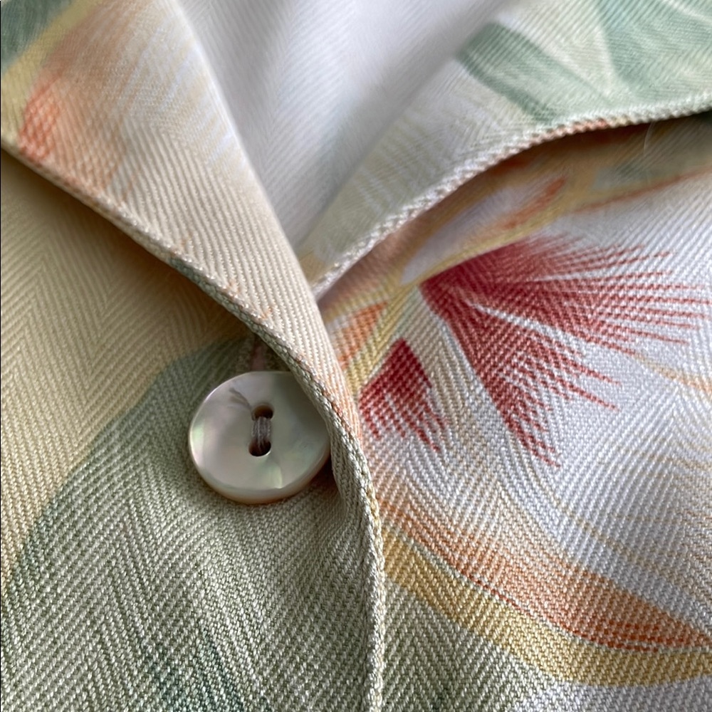 100% silk Tommy Bahama Two Piece Set wrap skirt blouse top button down set - Picture 6 of 16